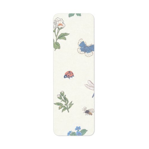 Wildflower Meadow Pattern Botanical Garden Floral Label