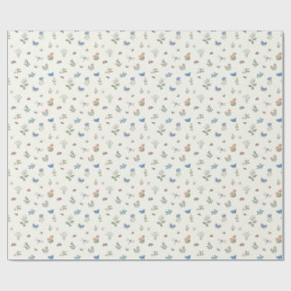 Wildflower Meadow Pattern Botanical Garden Floral Wrapping Paper