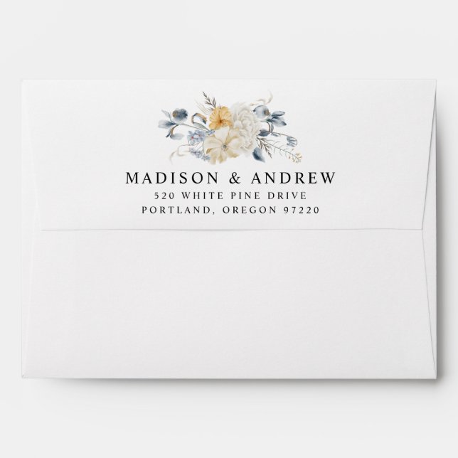 Wildflower Meadow Pre-Printed Return Address Envelope (Back (Top Flap))