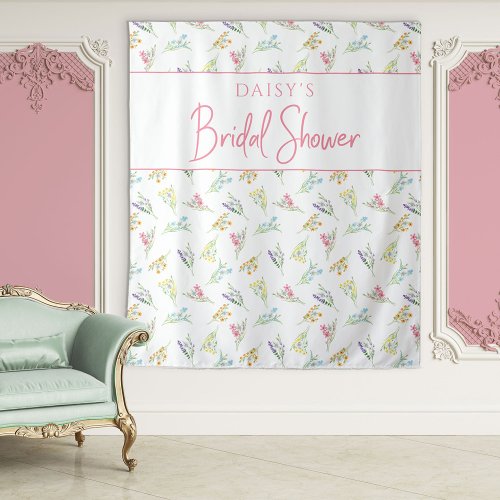 Wildflower Meadow Pretty Bridal Shower Tapestry