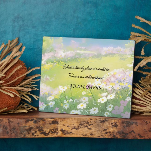 Wildflower Meadow Quote Plaque (Side)