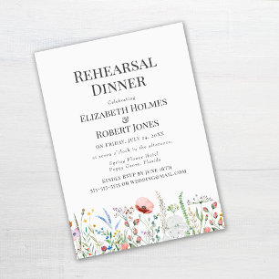Wildflower Meadow Rehearsal Dinner Invitation