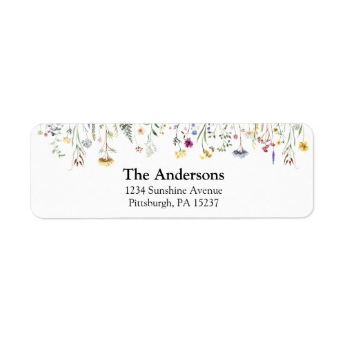 Wildflower Meadow Return Address Label