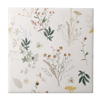 Wildflower Meadow Seamless Ceramic Tile