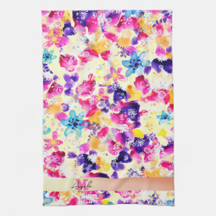 Wildflower Meadow Shabby Flowers Kitchen Towel