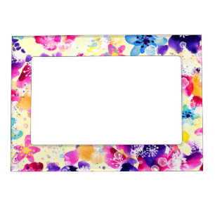 Wildflower Meadow Shabby Flowers Magnetic Frame