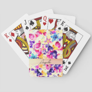 Wildflower Meadow Shabby Flowers Poker Cards