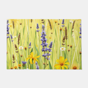 Wildflower Meadow Summer Pattern Doormat