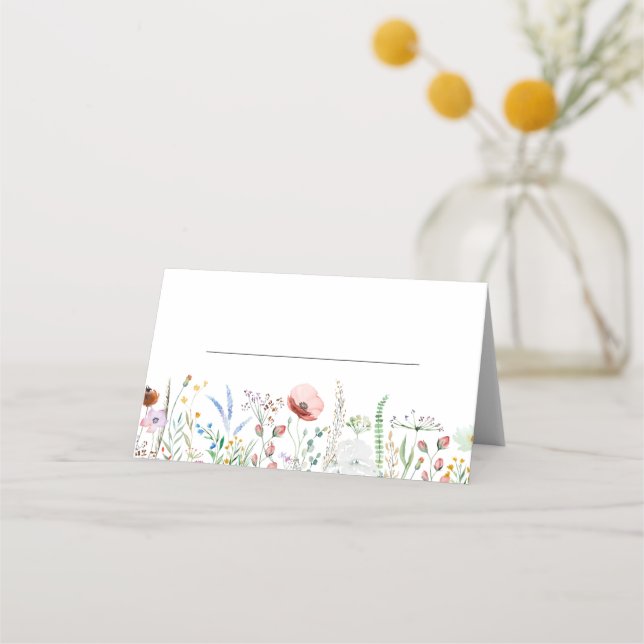 Wildflower Meadow Tent Place Card (Front)