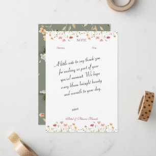 Wildflower Meadow Thank You Note Card