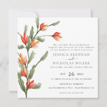 Wildflower Meadow Traditional Wedding Invitation