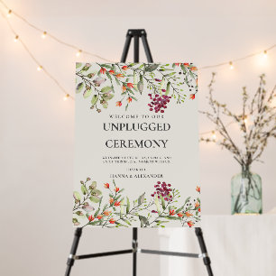 Wildflower Meadow Unplugged Wedding Ceremony Foam Board
