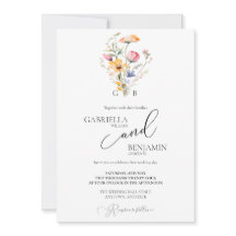 Wildflower Meadow Watercolor Boho Wedding