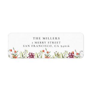Wildflower Meadow Wedding Address Labels