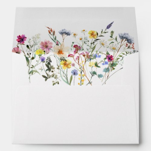 Wildflower Meadow Wedding Envelope