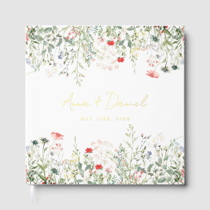 Wildflower Meadow Wedding Foil Guest Book