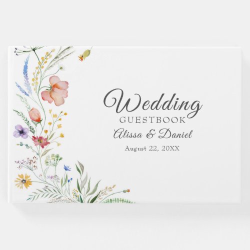 Wildflower Meadow Wedding Guest Book