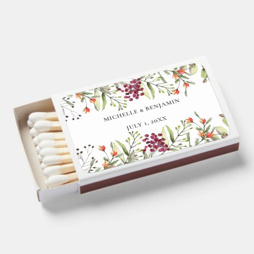 Wildflower Meadow Wedding Matchboxes