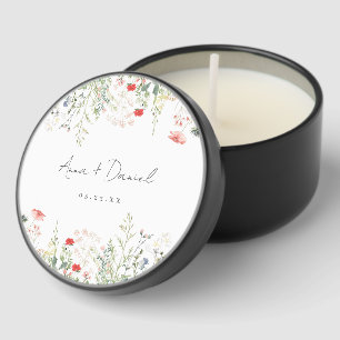 Wildflower Meadow Wedding Mini Candle Favors