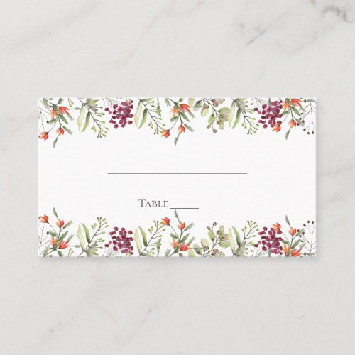 Wildflower Meadow Wedding Place Card