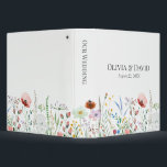 Wildflower Meadow Wedding Planner Binder<br><div class="desc">Stay beautifully organized throughout your wedding journey with this wildflower décor wedding planner binder. The watercolor meadow artwork creates a calm, joyful aesthetic while keeping your documents neatly arranged. Add your names, date, or planning notes for a personalized keepsake. Ideal for timelines, contracts, budgets, mood boards, and guest lists—everything stays...</div>