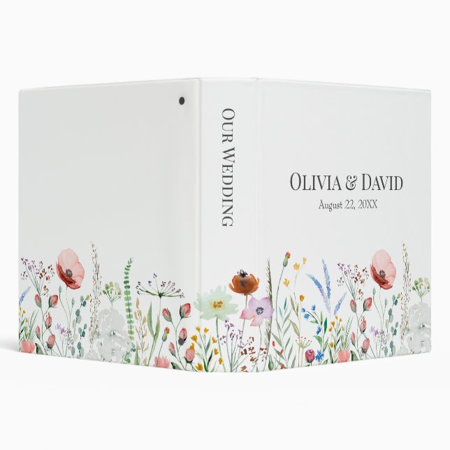 Wildflower Meadow Wedding Planner Binder (Background)