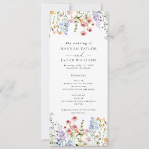 Wildflower Meadow Wedding Program