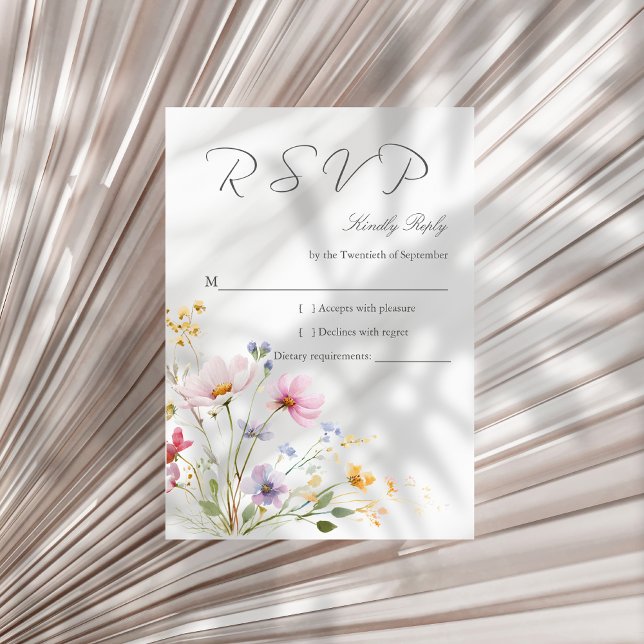 Wildflower Meadow Wedding RSVP Card (Creator Uploaded)