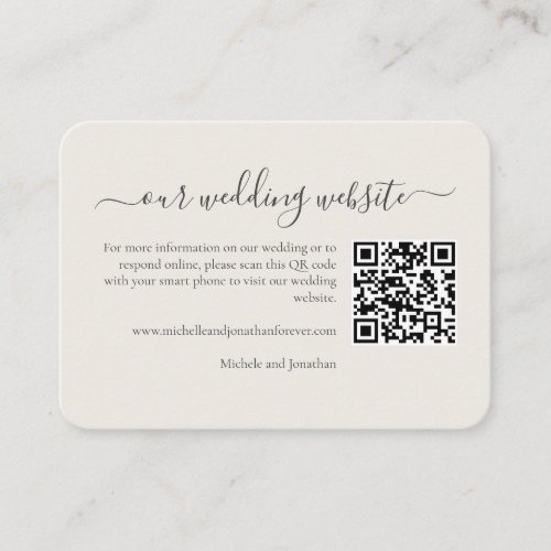 Wildflower Meadow Wedding RSVP Details QR Code Enclosure Card