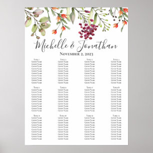 Wildflower Meadow Wedding Seating Chart