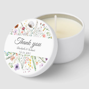 Wildflower Meadow Wedding Thank You Candle Mini Candle Favors
