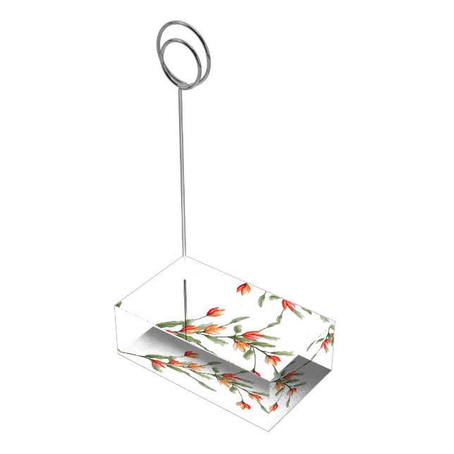 Wildflower Meadow Wedding Thank You Favors Place Card Holder (Corner)