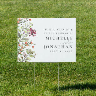 Wildflower Meadow Wedding Welcome Sign
