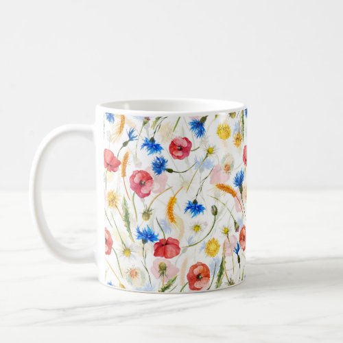 WIldflower Meadow With Poppies And Cornflowers Coffee Mug