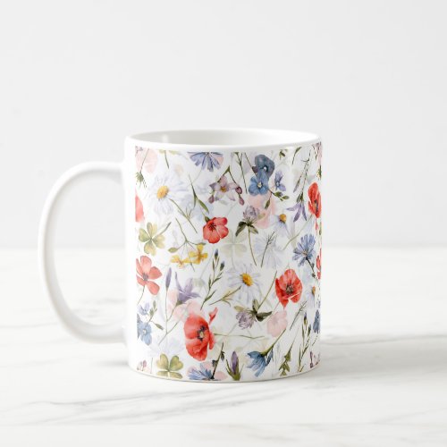 WIldflower Meadow With Poppies Coffee Mug