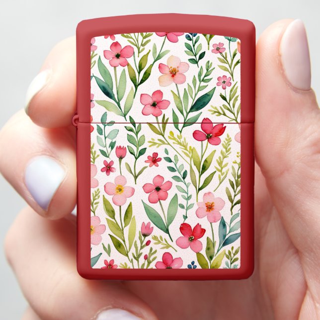 Wildflower Meadow Zippo Lighter (In Hand)