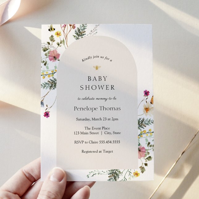 Wildflower Meadows Baby Shower Arch Invitation (Creator Uploaded)