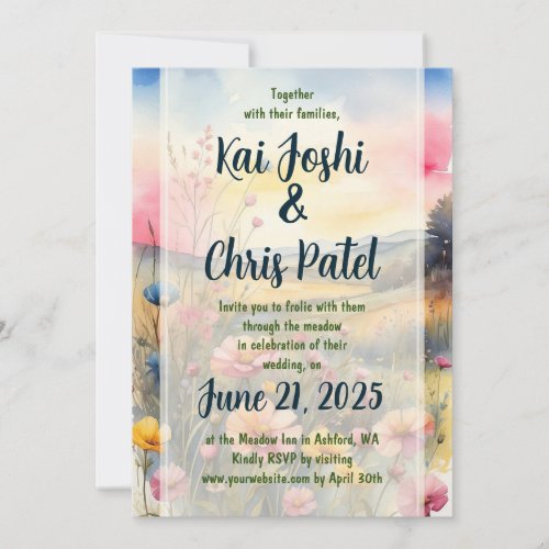 Wildflower Meadows Flat Invitation