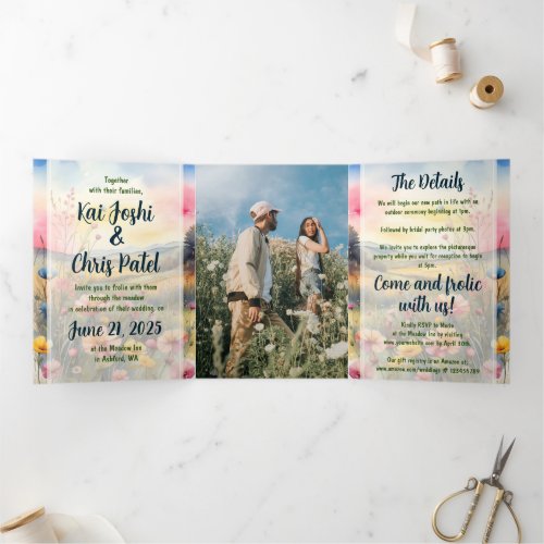 Wildflower Meadows Trifold Invitation