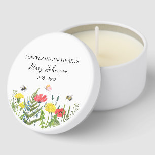 Wildflower Memorial Funeral Mini Candle Favors