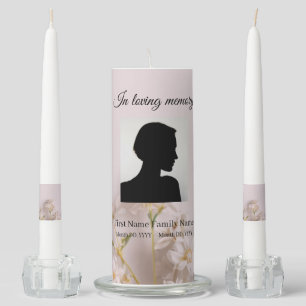 Wildflower memorial funeral unity candle set