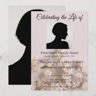 Wildflower memorial invitation