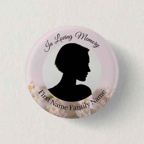 Wildflower memorial photo button