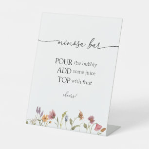 Wildflower Mimosa Bar Sign