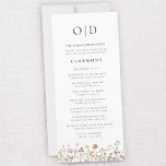 Wildflower Minimalist Typography Wedding Program<br><div class="desc">Elevate your wedding ceremony with our Modern Minimalist Script Chic Wedding Program. This elegant and sophisticated program showcases stunning script typography that exudes contemporary charm. Inside, it's thoughtfully organized to lead your guests through each cherished moment of your ceremony, from the heartwarming welcome to the exchanging of vows and the...</div>
