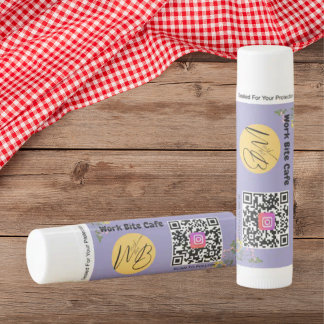 Wildflower Modern Business Logo Instagram Qr Code Lip Balm