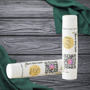 Wildflower Modern Business Logo Instagram Qr Code Lip Balm