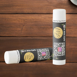 Wildflower Modern Business Logo Instagram Qr Code Lip Balm