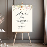 Wildflower Modern Minimalist Bridal Flower Bar  Foam Board<br><div class="desc">Enhance your bridal shower with a touch of sophistication using the Modern Minimalist Bridal Flower Bar Foam Board. This chic sign effortlessly combines clean lines and timeless typography to complement any event style. Perfect for guiding guests to a charming flower bar, it encourages them to create their own unique floral...</div>