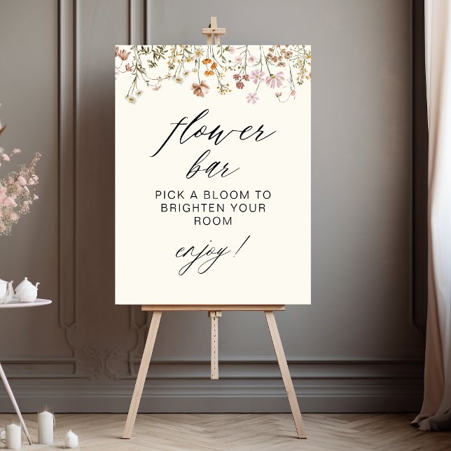 Wildflower Modern Minimalist Bridal Flower Bar  Foam Board (Creator Uploaded)